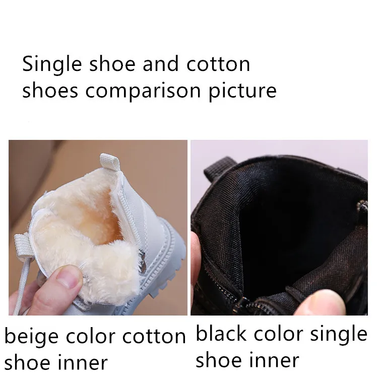 Kids Leather Chelsea Boots Waterproof Children Sneakers Beige Toddler Snow Boots Girl Winter Shoe Boy – Image 29