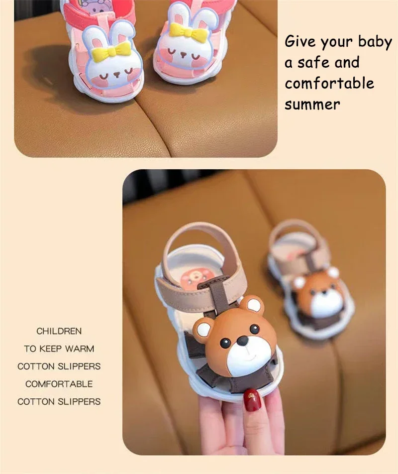 High Quality Comfortable Breathable Baby Children Outdoor Sandals Simple Versatile Cute Cartoon Boys Girls Infants Walking Shoes – Image 18
