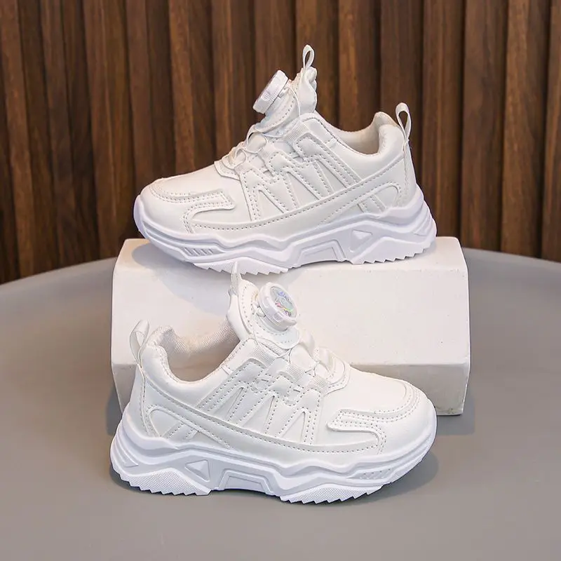 Kids White Sneakers Boys Girls Lightweight Sports Shoes Breathable Casual Running Shoes for School Spring Autumn Footwear – Image 6