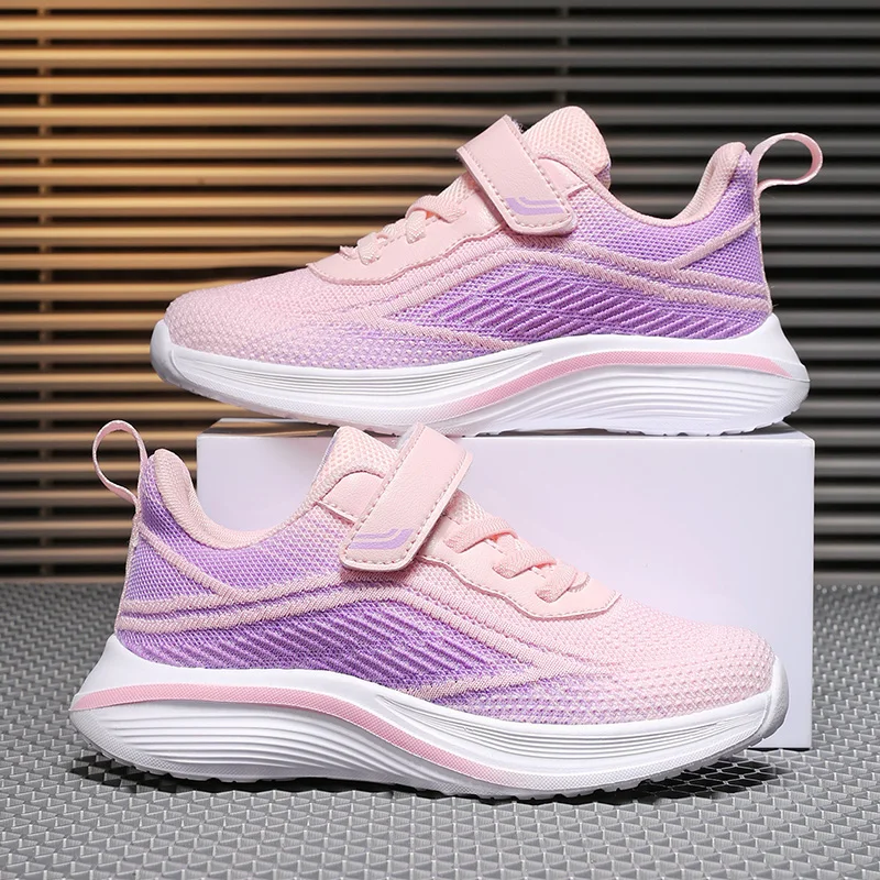 Knit Girls Tenis Sneaker Children Shoes 4-12 Years Lightweight Soft Platform Kids Casual Shoes Sports Sneaker for Girls – Image 2