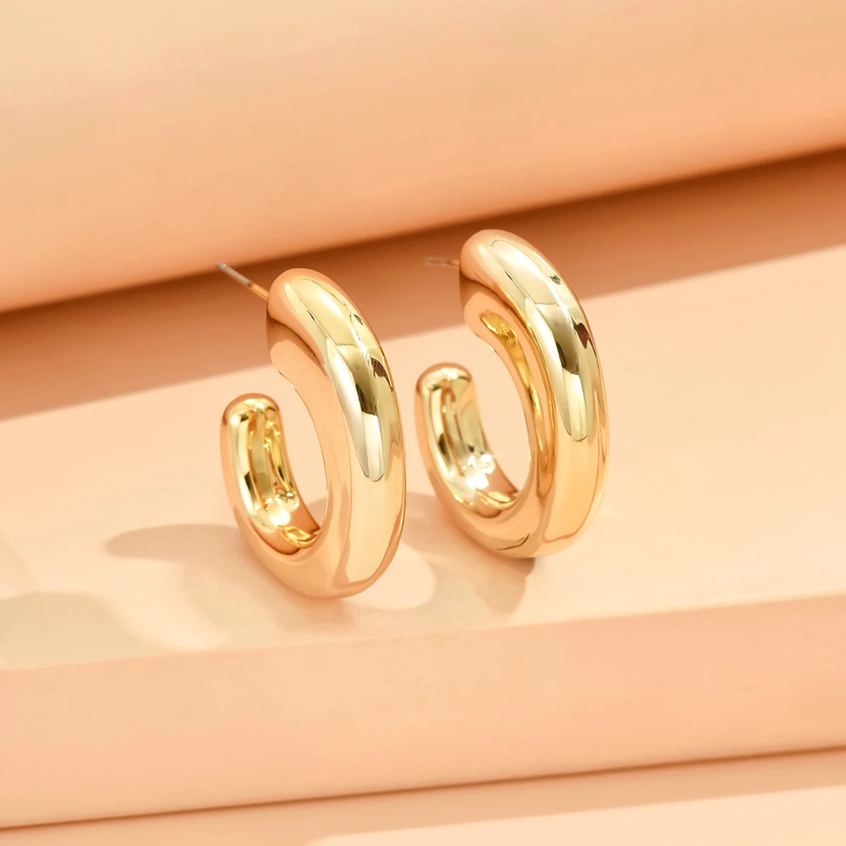 серьги Geometric Irregular Metallic Color Earrings for Women 2024 Minimalist Style Personality Earrings Trendy Jewelry Gift – Image 7