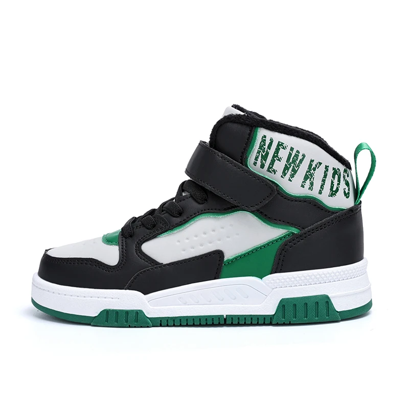 Childrens Walking Shoes Trendy Winter New High Top Cotton Comfortable Teenagers Anti Slip Wear-resistant Flat Casual Sneakers – Image 8