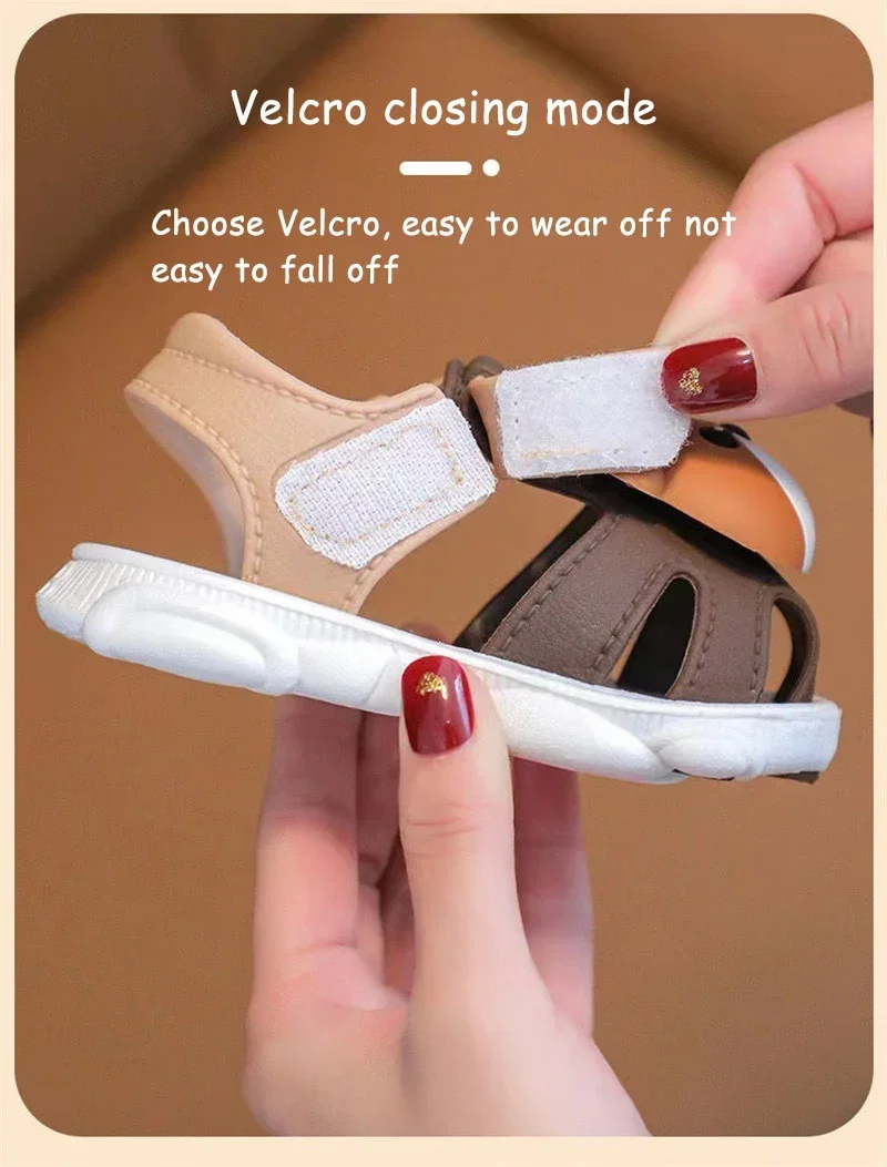 High Quality Comfortable Breathable Baby Children Outdoor Sandals Simple Versatile Cute Cartoon Boys Girls Infants Walking Shoes – Image 14