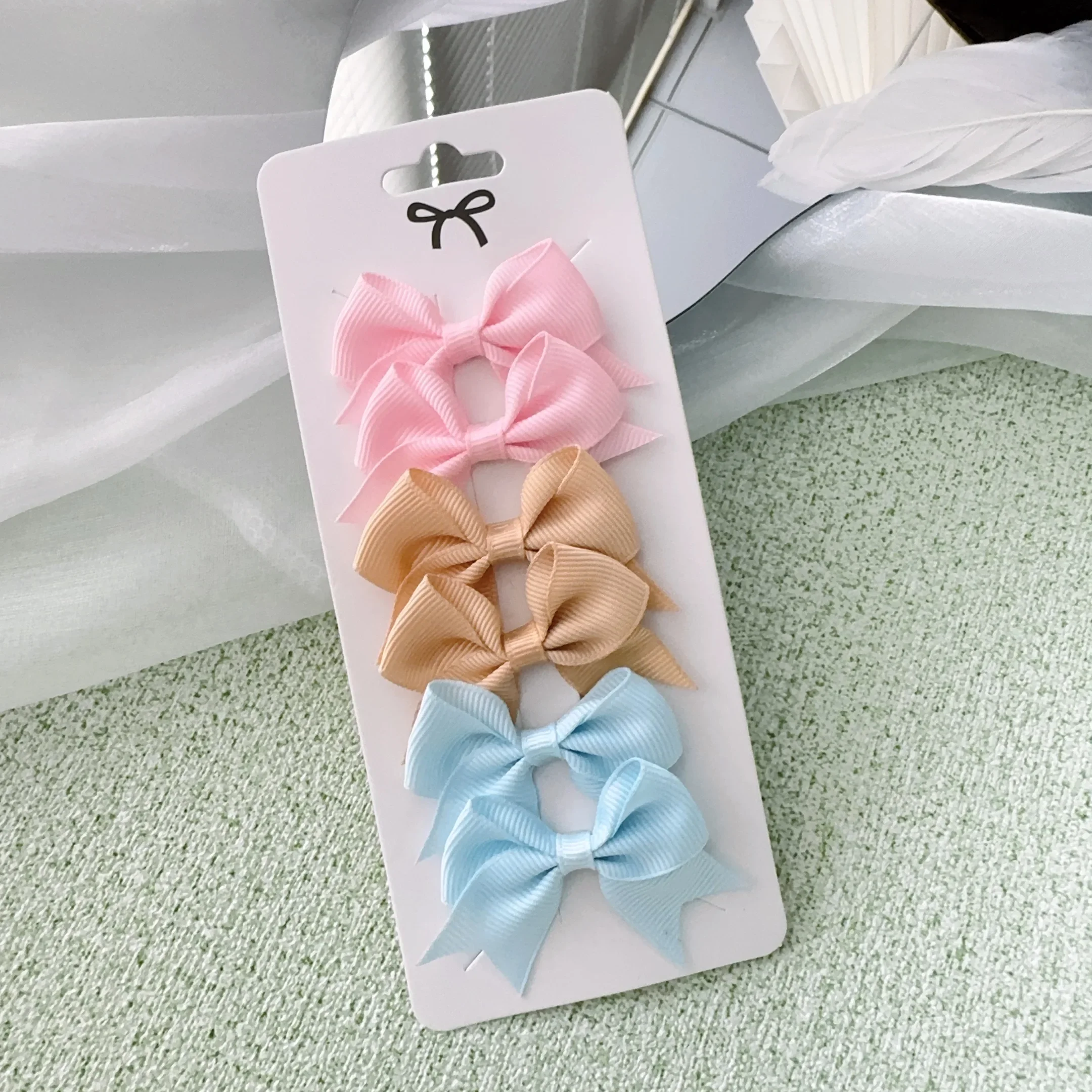 6/10Pcs/Set New Handmade Solid Ribbon Bowknot Hair Clips For Cute Baby Girls Bows Hairpin Kids Hair Accessories – Image 32