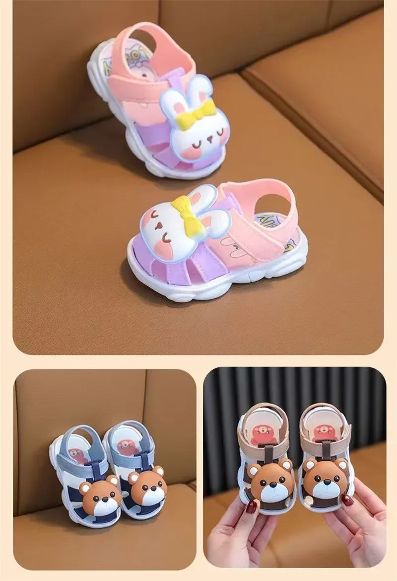 High Quality Comfortable Breathable Baby Children Outdoor Sandals Simple Versatile Cute Cartoon Boys Girls Infants Walking Shoes – Image 20