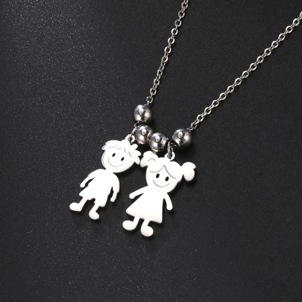 Personalized Boy Girl Necklace Custom Chain Name Mother Father Day Kid Family Gift For Women Men Stainless Steel Pendant Jewelry – Image 20