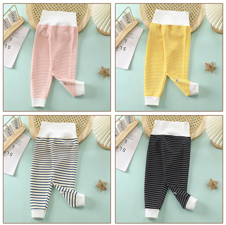 Infant Pants Thicken Keep Warm in Winter Newborn Baby Bebe Boy Girl Striped Leggings Kids Trousers – Image 18