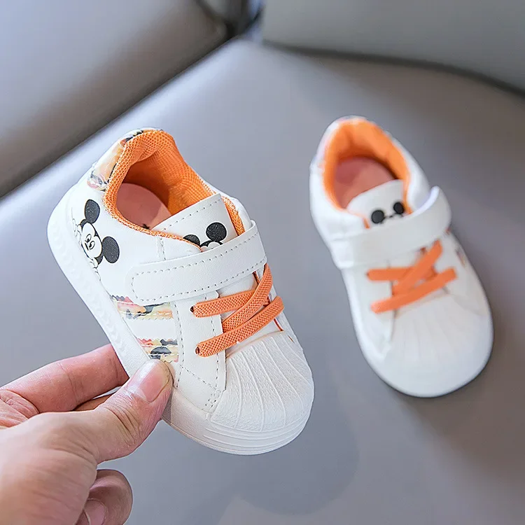 Disney White Casual Shoes For Baby Boy Girl Brand Children Sneaker Mickey Mouse Kids Sports Shoes Toddler Walking Shoes – Image 17