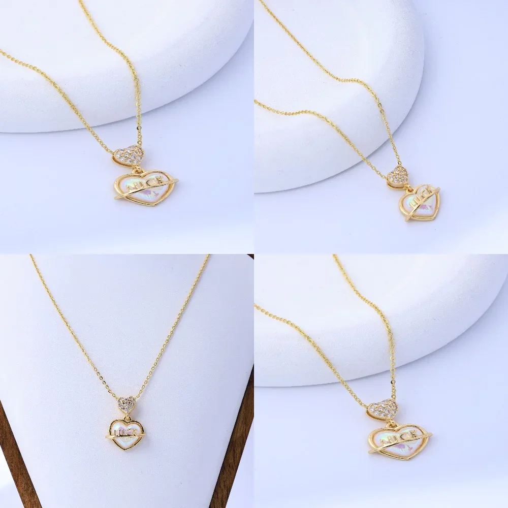 The new titanium steel necklace does not fade, women's summer sense of luxury, niche Internet celebrity pendant, versatile, ligh