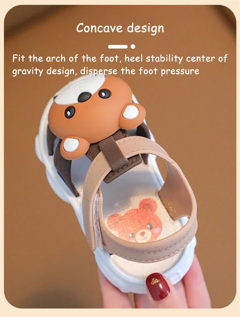 High Quality Comfortable Breathable Baby Children Outdoor Sandals Simple Versatile Cute Cartoon Boys Girls Infants Walking Shoes – Image 12