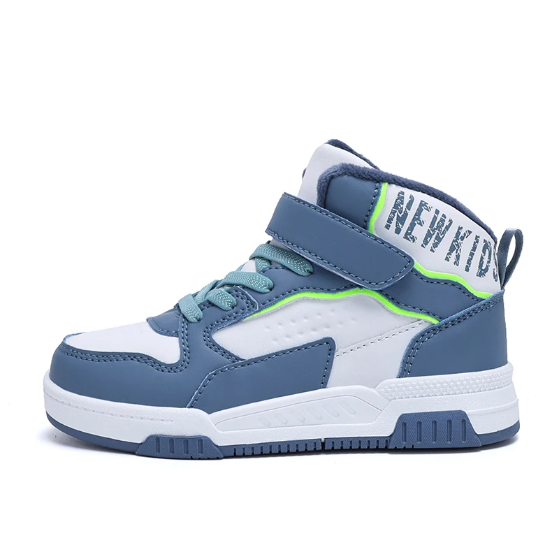 Childrens Walking Shoes Trendy Winter New High Top Cotton Comfortable Teenagers Anti Slip Wear-resistant Flat Casual Sneakers – Image 10