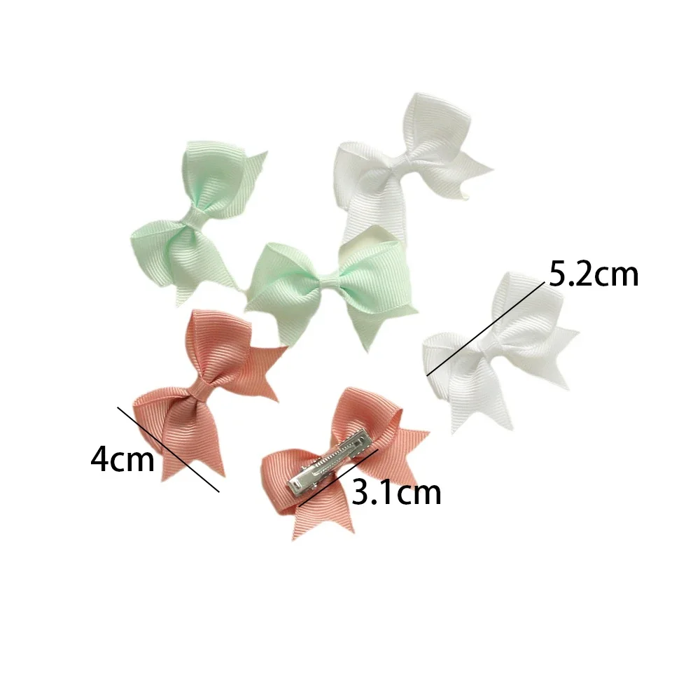 6/10Pcs/Set New Handmade Solid Ribbon Bowknot Hair Clips For Cute Baby Girls Bows Hairpin Kids Hair Accessories – Image 42