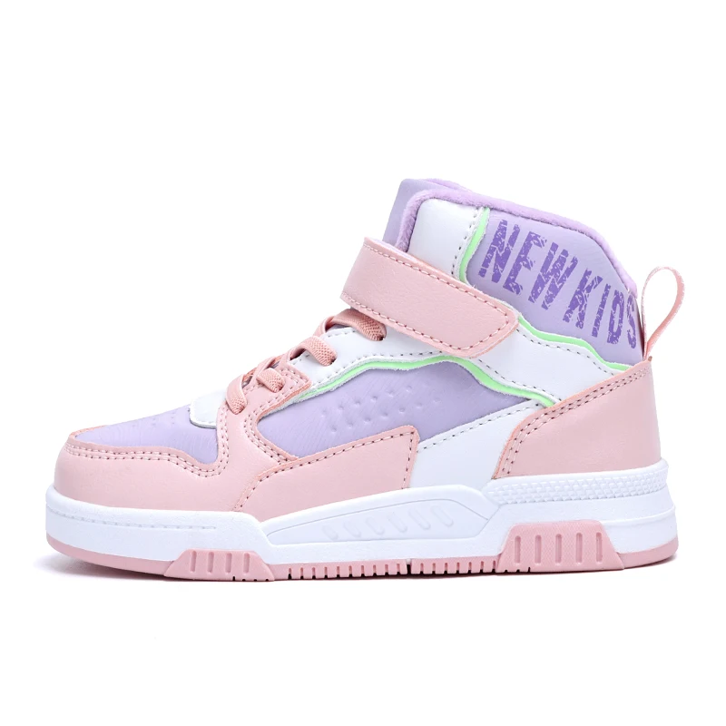 Childrens Walking Shoes Trendy Winter New High Top Cotton Comfortable Teenagers Anti Slip Wear-resistant Flat Casual Sneakers – Image 9