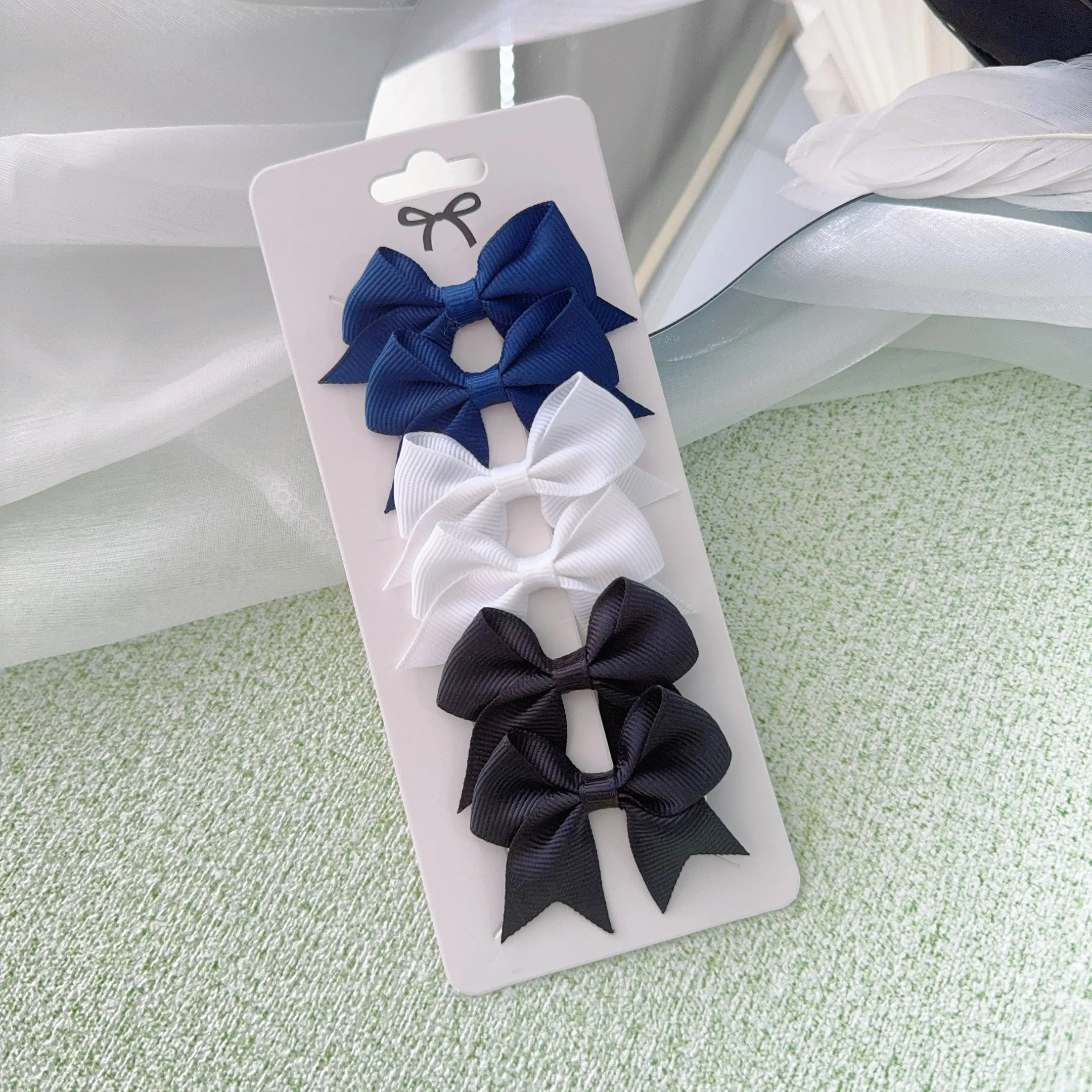 6/10Pcs/Set New Handmade Solid Ribbon Bowknot Hair Clips For Cute Baby Girls Bows Hairpin Kids Hair Accessories – Image 27