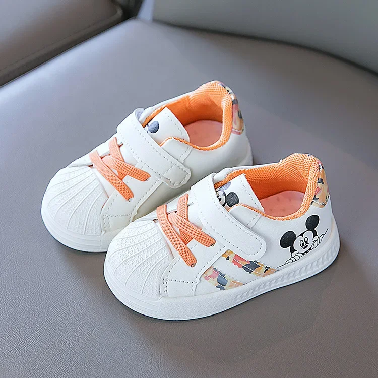 Disney White Casual Shoes For Baby Boy Girl Brand Children Sneaker Mickey Mouse Kids Sports Shoes Toddler Walking Shoes – Image 18