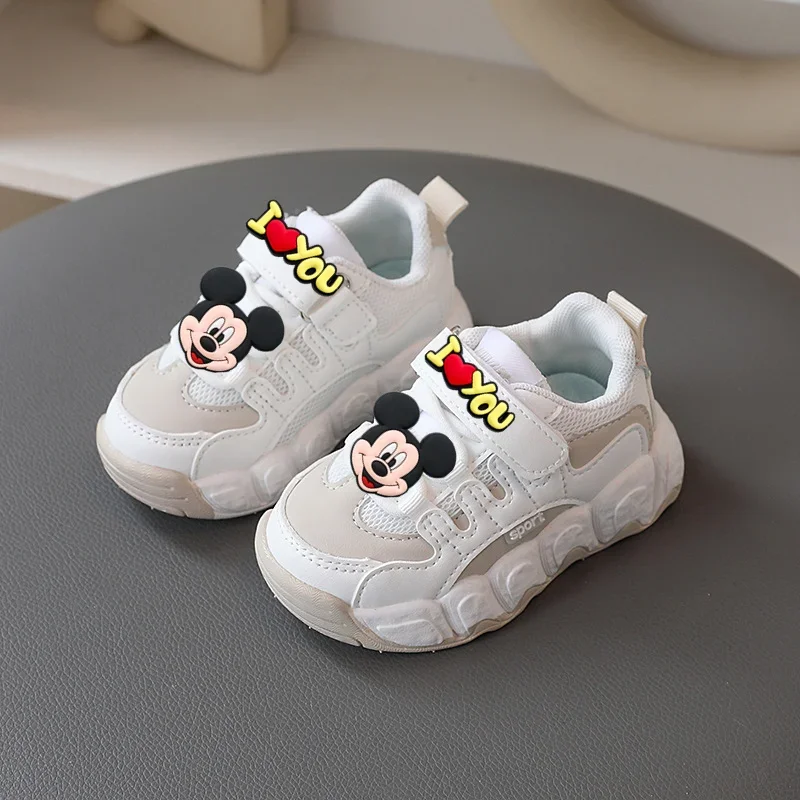 Girl sports shoes Mickey mouse spring fall new sports shoes kid dad running shoes soft soles boy casual shoes baby first walkers – Image 5