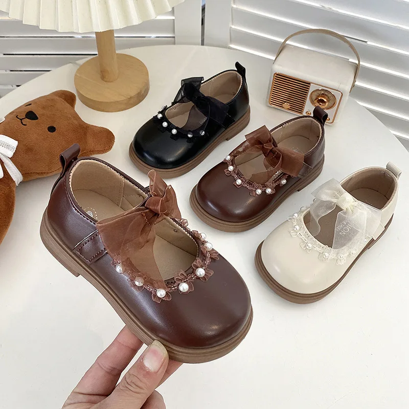 2025 Spring Autumn Little Toddler Girl Leather Dress Shoes Kids Cute Oxfords Bright Colors Girls Party Performance Dance Shoes – Image 3