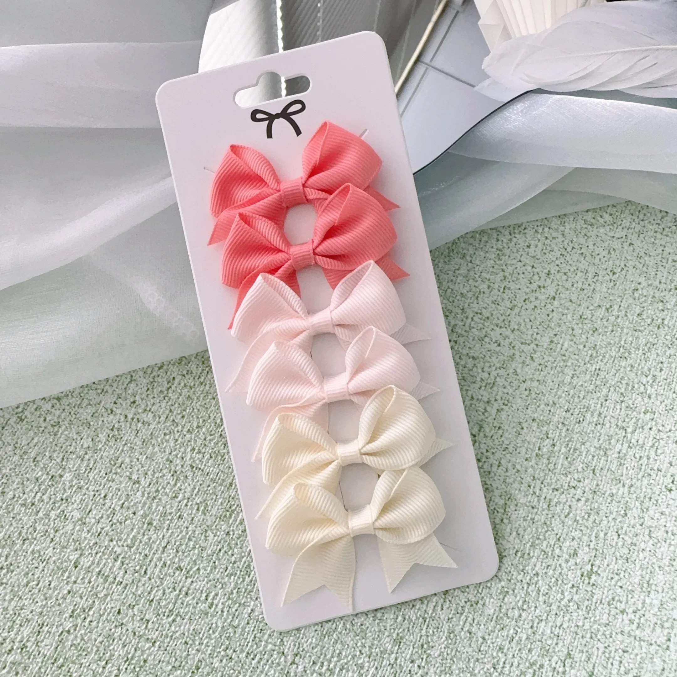 6/10Pcs/Set New Handmade Solid Ribbon Bowknot Hair Clips For Cute Baby Girls Bows Hairpin Kids Hair Accessories – Image 33