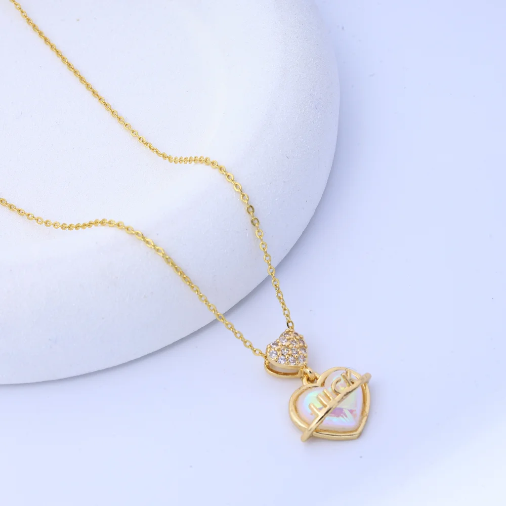 The new titanium steel necklace does not fade, women's summer sense of luxury, niche Internet celebrity pendant, versatile, ligh – Image 7