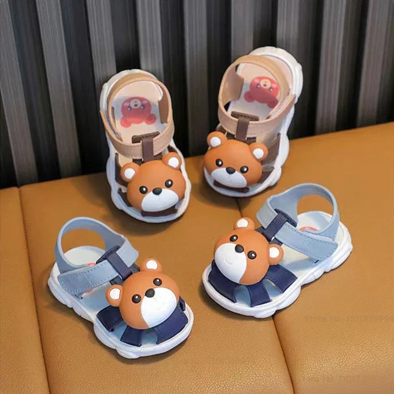 High Quality Comfortable Breathable Baby Children Outdoor Sandals Simple Versatile Cute Cartoon Boys Girls Infants Walking Shoes – Image 5