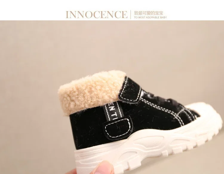 2021 Children Warm Boots Winter New Boys Plus Thicken Velvet Cotton Shoes Girls Waterproof Short Boots Baby Cotton Boots – Image 24