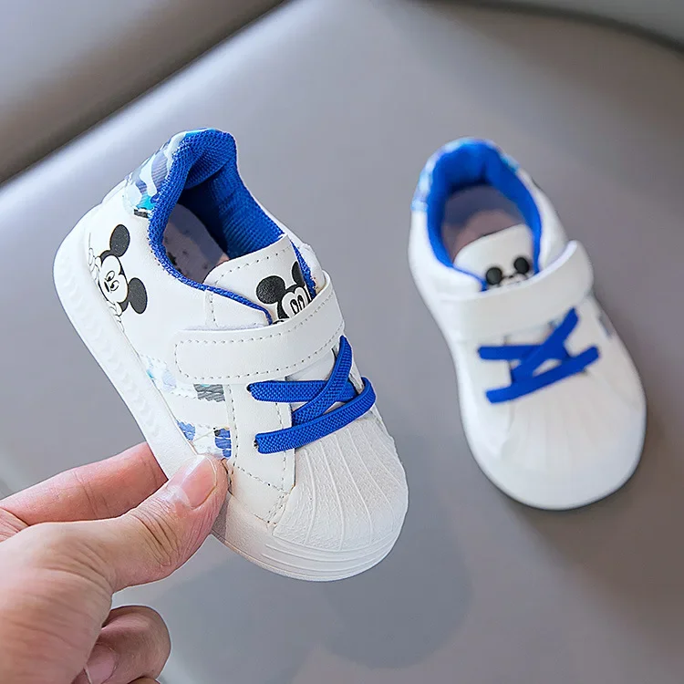 Disney White Casual Shoes For Baby Boy Girl Brand Children Sneaker Mickey Mouse Kids Sports Shoes Toddler Walking Shoes – Image 21