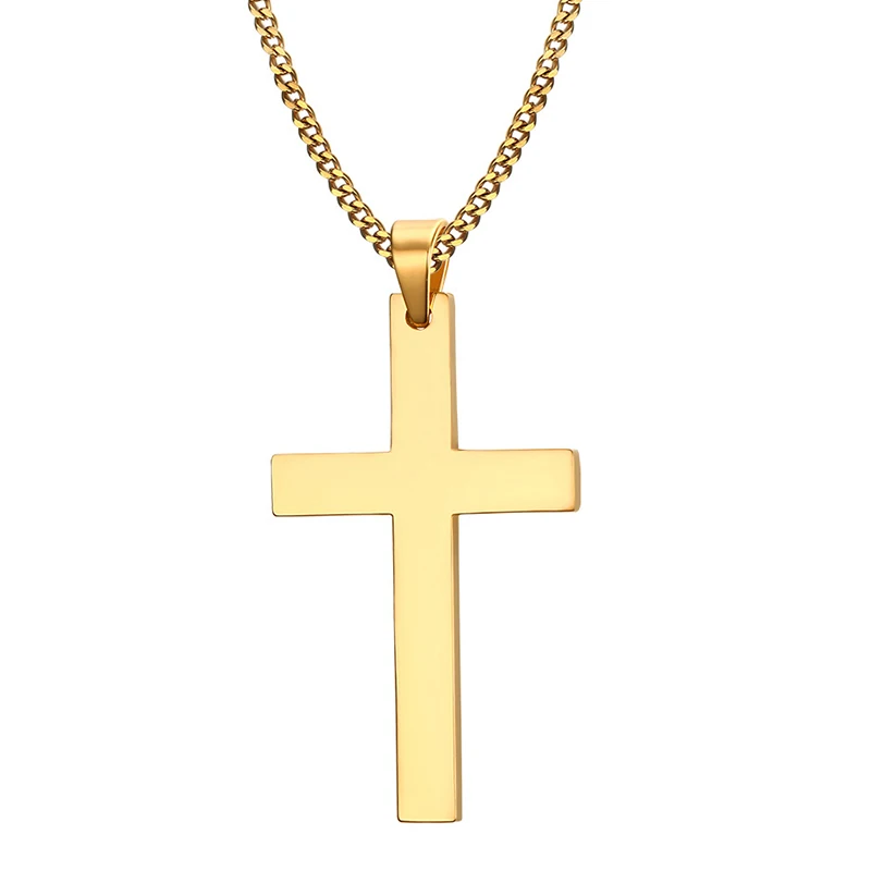 Fashion Stainless Steel Cross Pendant Necklace For Women Men Link Chain Charm Necklace Cool Boys Girls Punk Hip Hop Jewelry Gift – Image 8