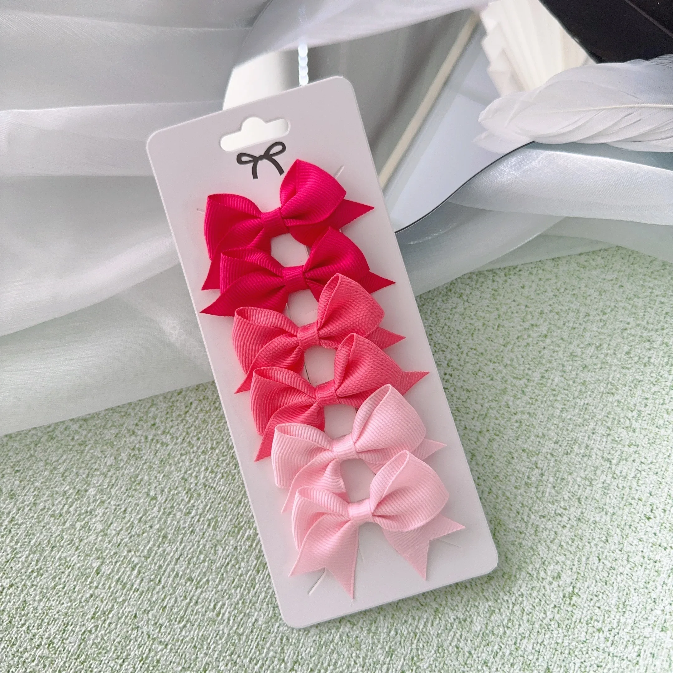 6/10Pcs/Set New Handmade Solid Ribbon Bowknot Hair Clips For Cute Baby Girls Bows Hairpin Kids Hair Accessories – Image 25