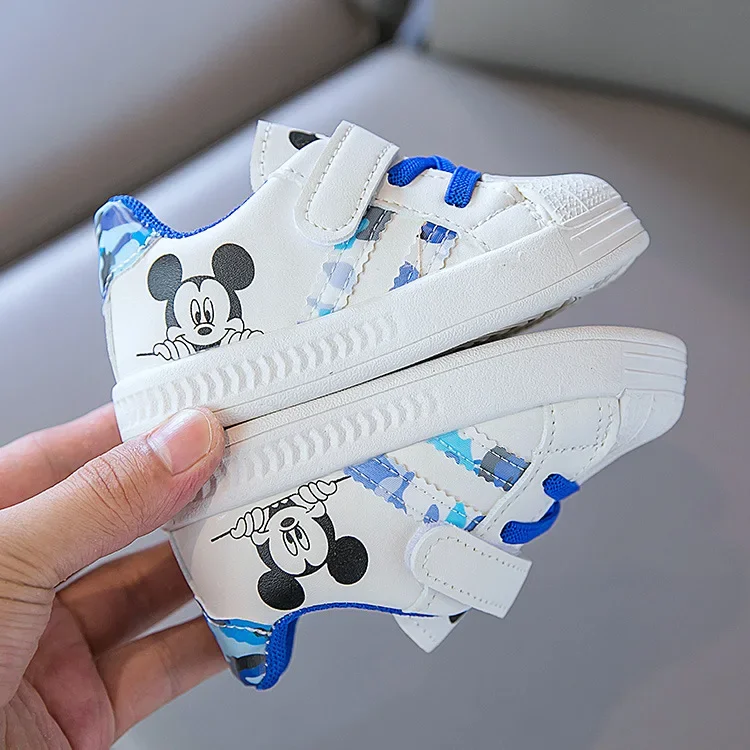 Disney White Casual Shoes For Baby Boy Girl Brand Children Sneaker Mickey Mouse Kids Sports Shoes Toddler Walking Shoes – Image 20