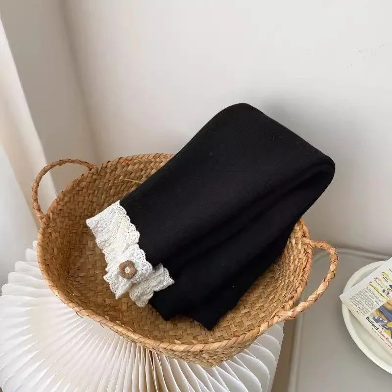 1-6 Years Baby Girls Thermal Leggings Spring Autumn Winter Kids Lace Flower Cute Simplicity Tight Trousers Children Skinny Pants – Image 21