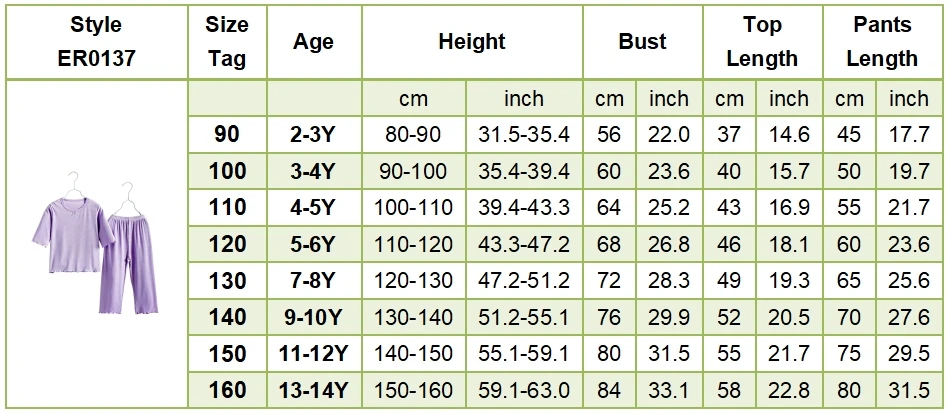 Adorable Children Summer Homewear Sleepwear Sets Breathable Cotton Blend Girls Hot Days Short Sleeve Loungewear with Long Pants – Image 10