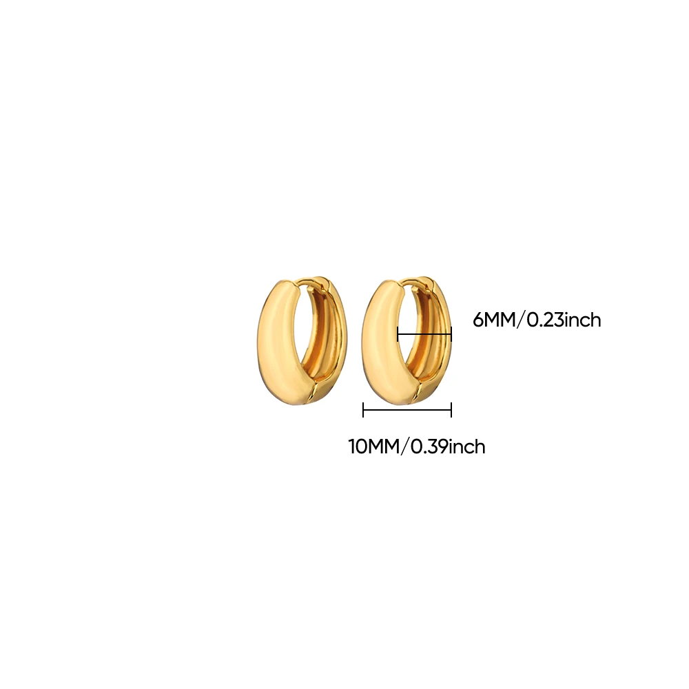 Classic Hoop Earrings for Women Girls Gold Color Chunky Stainless Steel Earrings 2026 Trend New in Minimalist Ear Jewelry aretes – Image 11