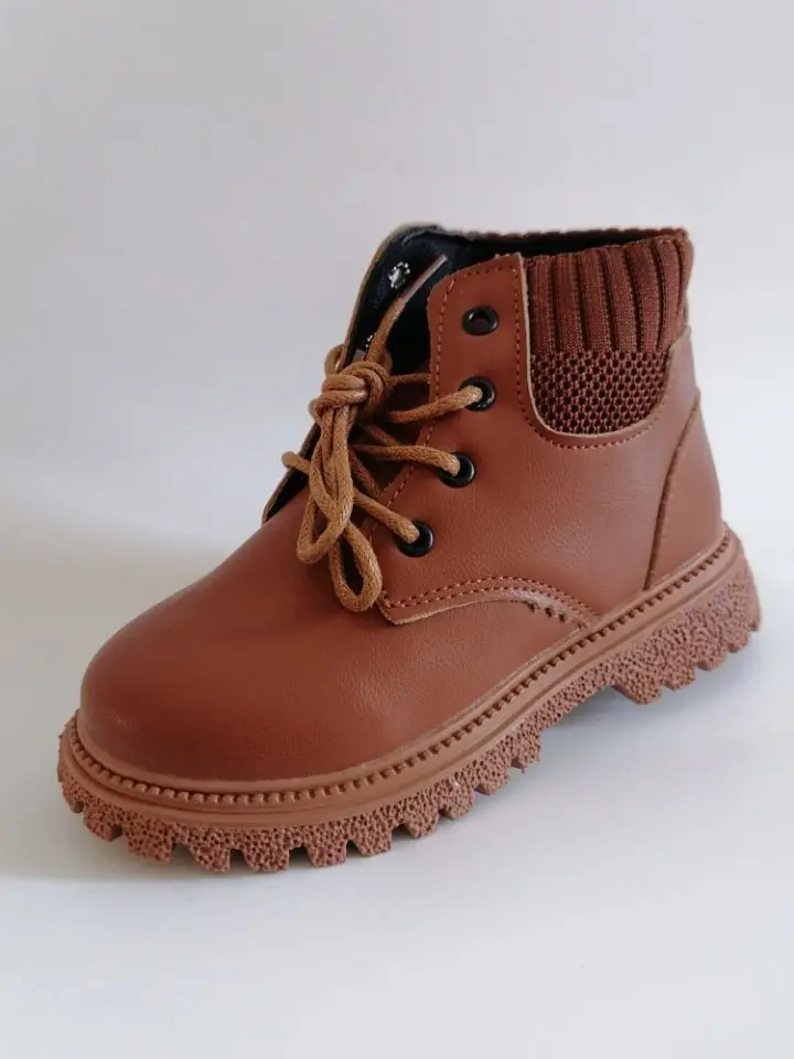 Kids Leather Chelsea Boots Waterproof Children Sneakers Beige Toddler Snow Boots Girl Winter Shoe Boy – Image 17