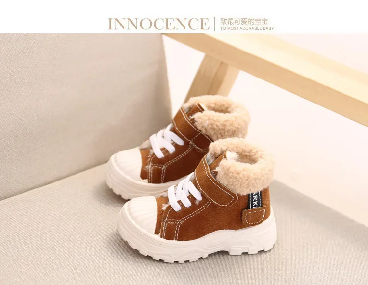 2021 Children Warm Boots Winter New Boys Plus Thicken Velvet Cotton Shoes Girls Waterproof Short Boots Baby Cotton Boots – Image 19