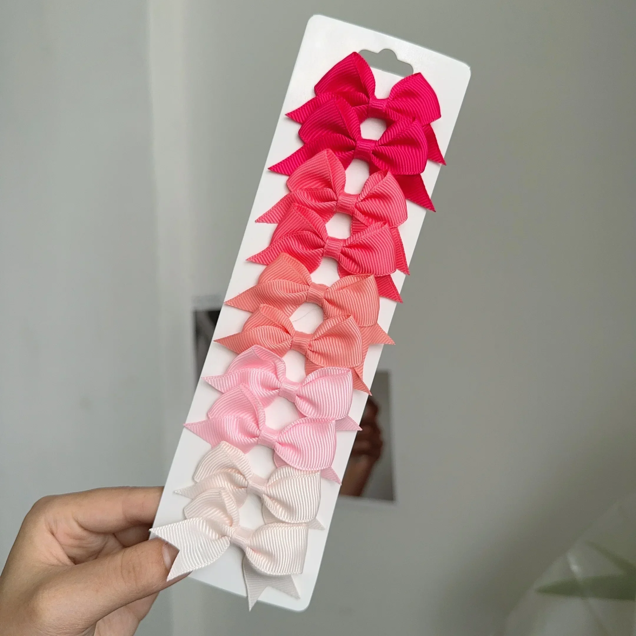 6/10Pcs/Set New Handmade Solid Ribbon Bowknot Hair Clips For Cute Baby Girls Bows Hairpin Kids Hair Accessories – Image 23