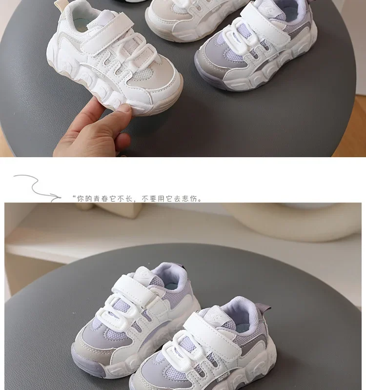 Girl sports shoes Mickey mouse spring fall new sports shoes kid dad running shoes soft soles boy casual shoes baby first walkers – Image 14