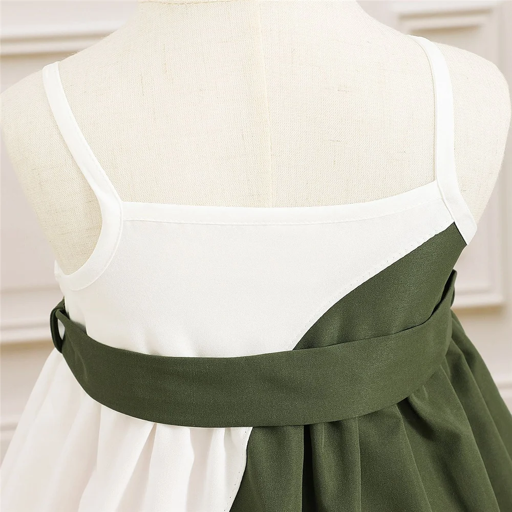 1-3Years Baby Girl Summer Daily Dress Strap Color Matching Dress Korean Style Birthday Party Fashion Dresses for Toddler Girl – Image 15