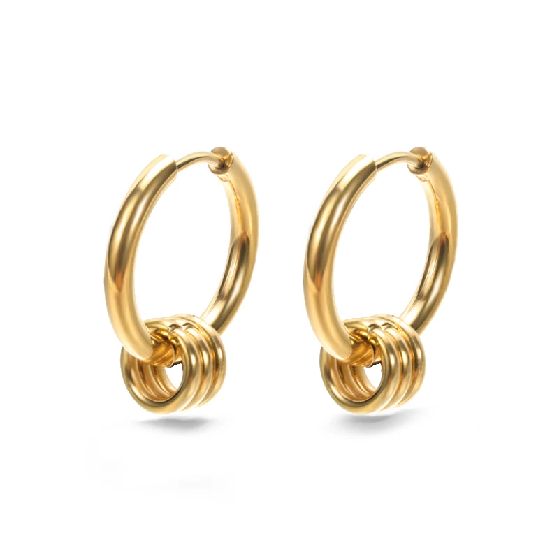 Classic Hoop Earrings for Women Girls Gold Color Chunky Stainless Steel Earrings 2026 Trend New in Minimalist Ear Jewelry aretes – Image 10