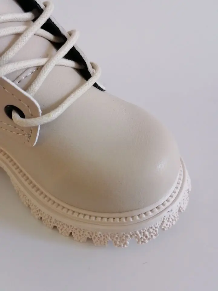 Kids Leather Chelsea Boots Waterproof Children Sneakers Beige Toddler Snow Boots Girl Winter Shoe Boy – Image 11