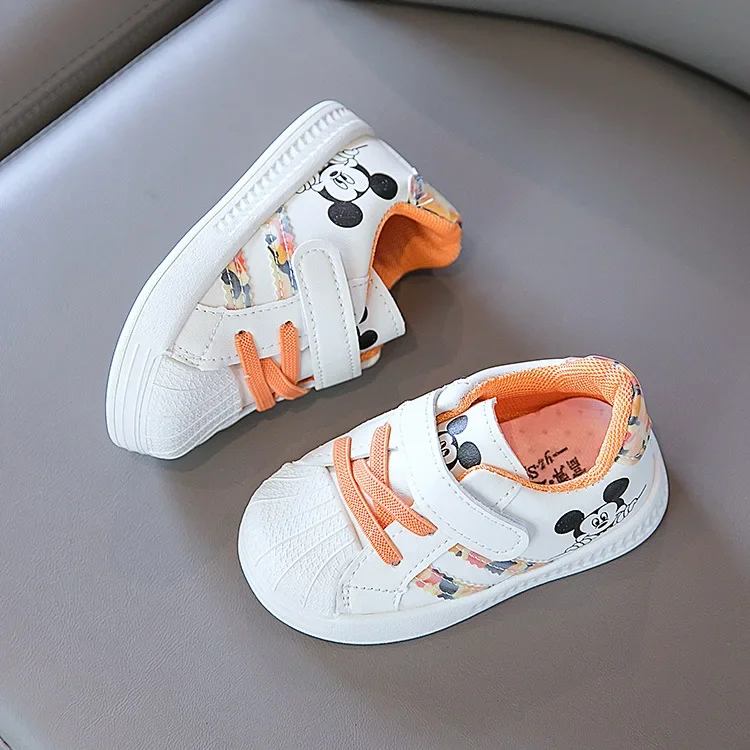 Disney White Casual Shoes For Baby Boy Girl Brand Children Sneaker Mickey Mouse Kids Sports Shoes Toddler Walking Shoes – Image 19