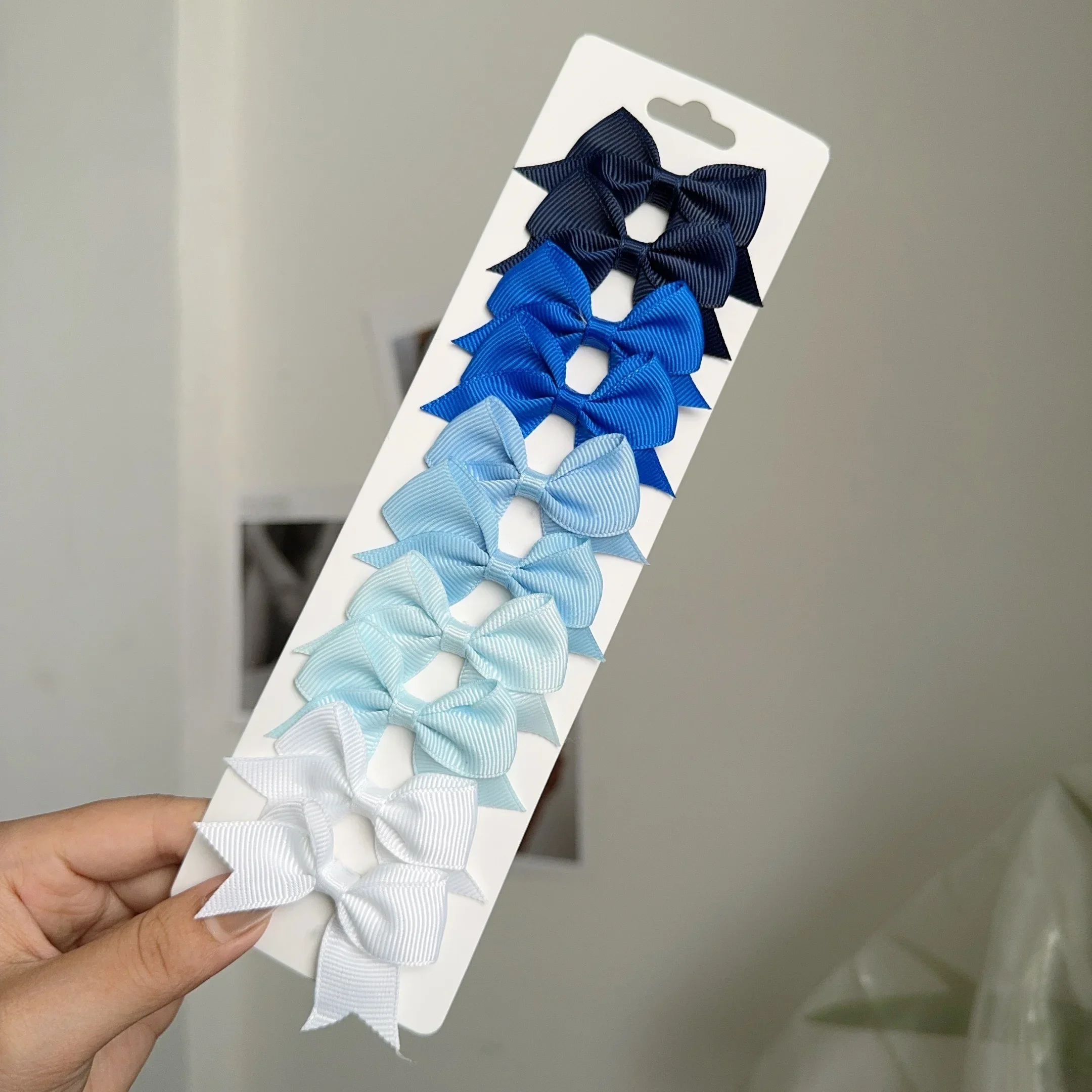 6/10Pcs/Set New Handmade Solid Ribbon Bowknot Hair Clips For Cute Baby Girls Bows Hairpin Kids Hair Accessories – Image 11