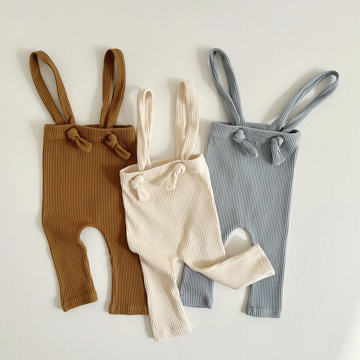 Toddler Fall Clothes Baby Pants Pure Cotton Jumpsuit Basic Elasticity Pants Girls Boys Pp Pants Baby Strap Overalls 0-18M – Image 8