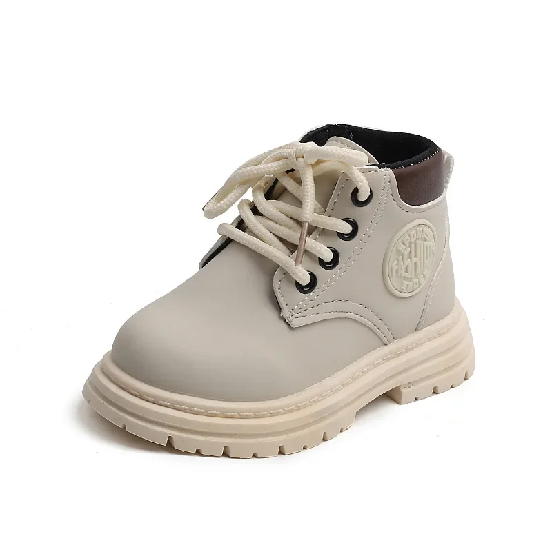 Winter Kids Combat Boots Furry Lined Children Ankle Boots Fashion Boys Girls Short Boots Student Non-slip Shoes Footwear – Image 6