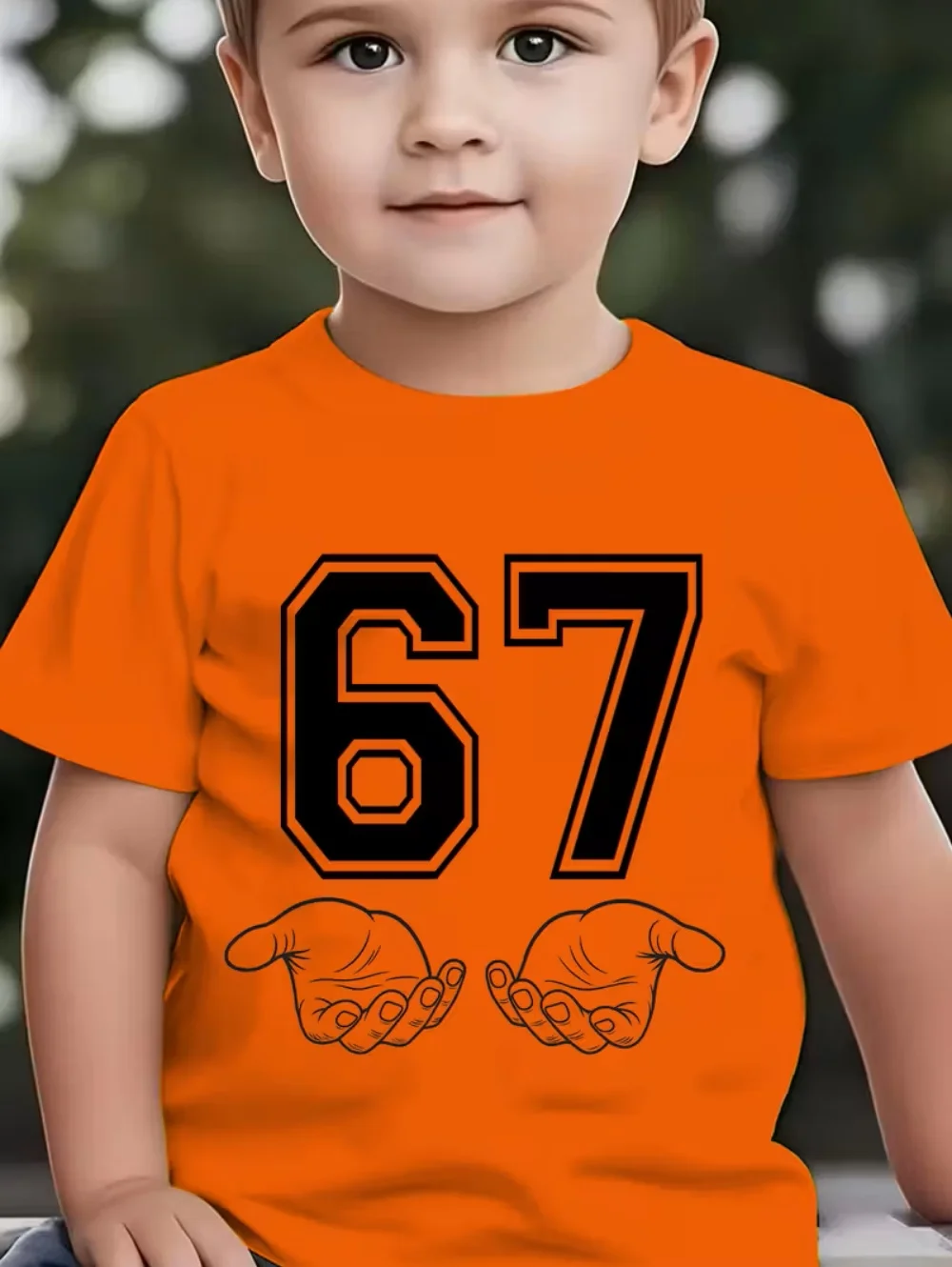 6 7 Six Seven Funny Italian Brainrot Kids Gamer Meme T-Shirt for Boys T-Shirt Short Sleeve Tops Fashion Y2k Children's Clothing – Image 3