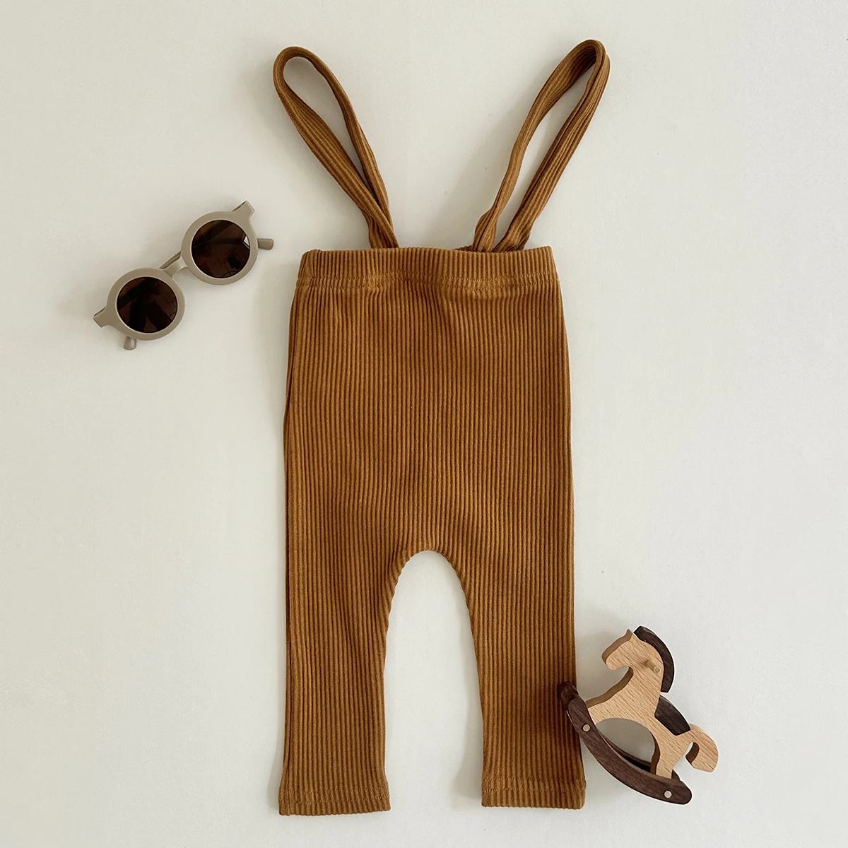 Toddler Fall Clothes Baby Pants Pure Cotton Jumpsuit Basic Elasticity Pants Girls Boys Pp Pants Baby Strap Overalls 0-18M – Image 5