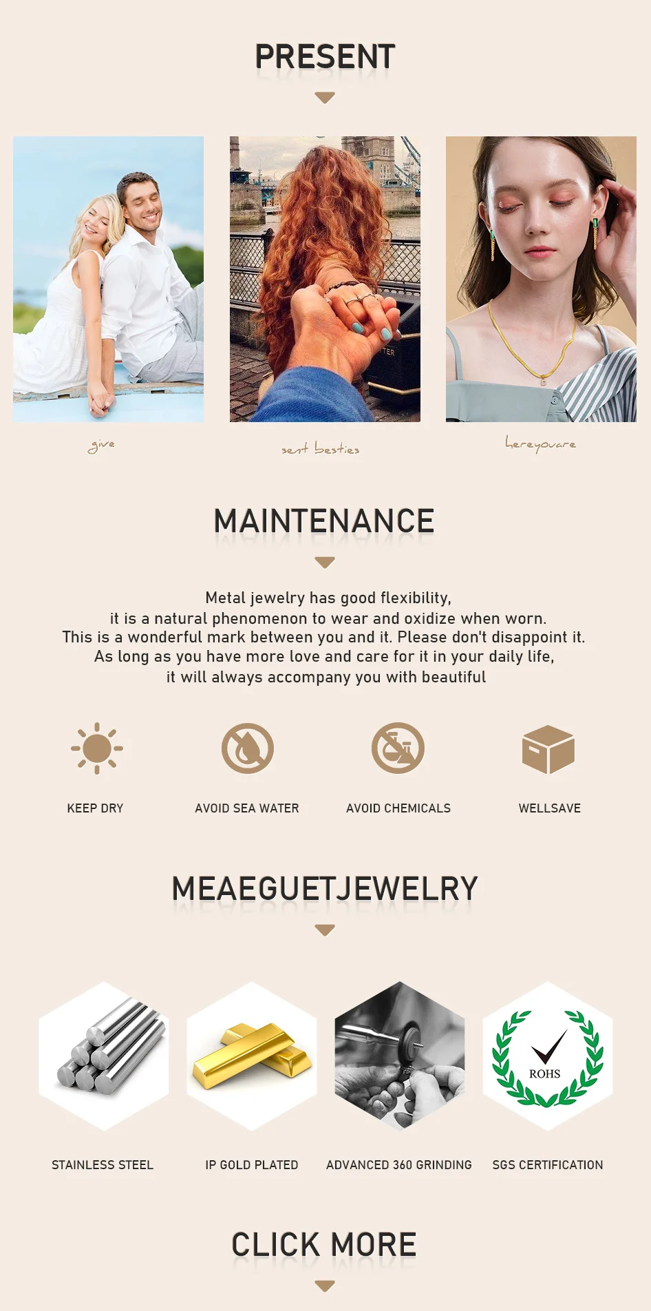 Sparking Round Cubic Zirconia Earring, Danity Women Stud Earrings Gold Plated Stainless Steel Jewelry – Image 13