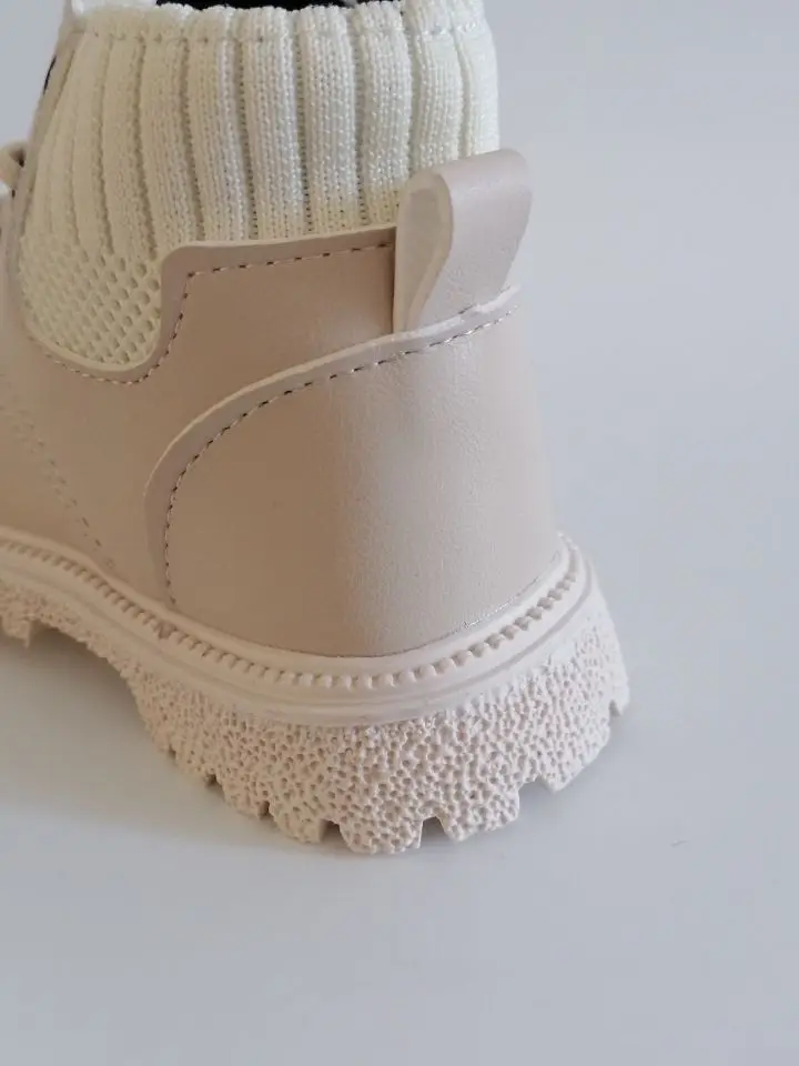 Kids Leather Chelsea Boots Waterproof Children Sneakers Beige Toddler Snow Boots Girl Winter Shoe Boy – Image 15
