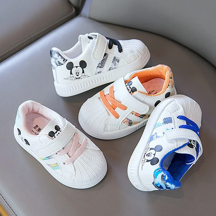 Disney White Casual Shoes For Baby Boy Girl Brand Children Sneaker Mickey Mouse Kids Sports Shoes Toddler Walking Shoes – Image 15