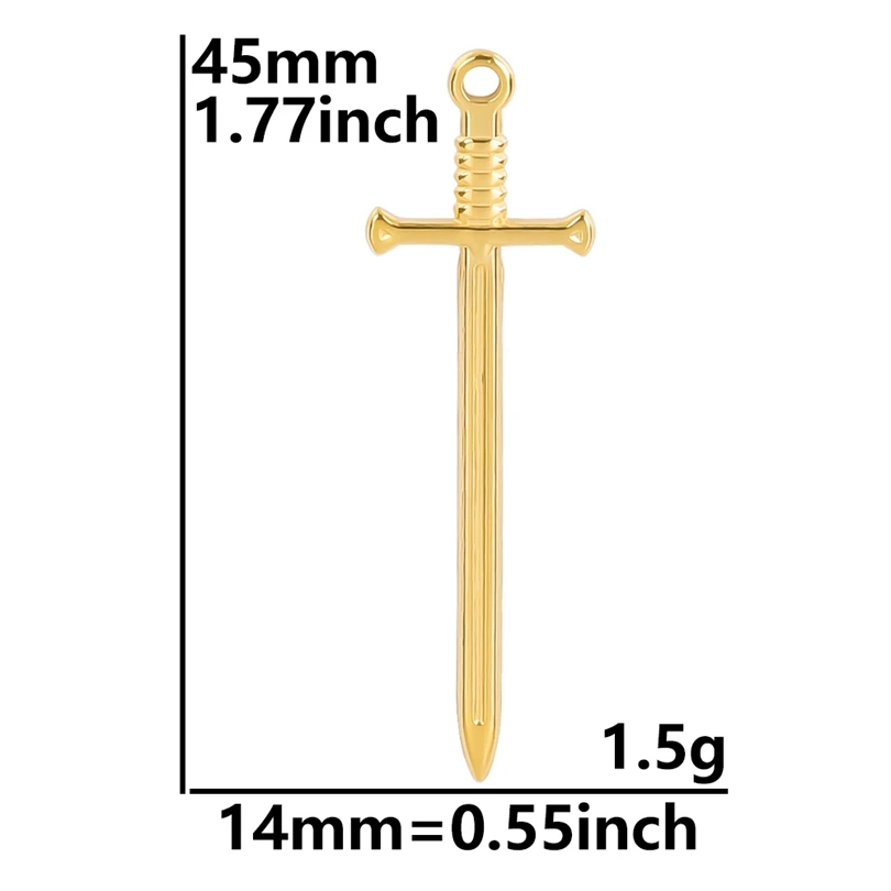 Punk Cross Sword Pendant Earring Stainless Steel Hoops Earrings For Women Men Accessories Non-Tarnish Vintage Jewelry Arete Gift – Image 33