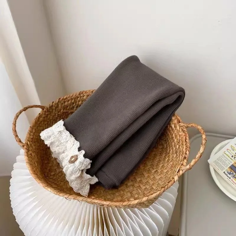 1-6 Years Baby Girls Thermal Leggings Spring Autumn Winter Kids Lace Flower Cute Simplicity Tight Trousers Children Skinny Pants – Image 19